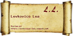 Levkovics Lea névjegykártya